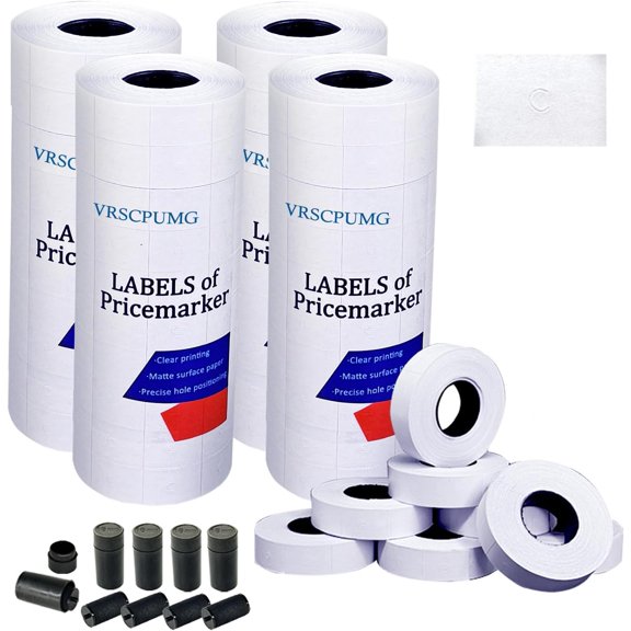 MX-6600 Price Labels, 1,6000 Blank Price Tag 2-line Pricing Gun Labels for Retail, Suitable for MX-6600, MX-6602, G6000, YH-689 and Many Other 2 Line Pricing Gun Labeling Machines (Not Include Gun