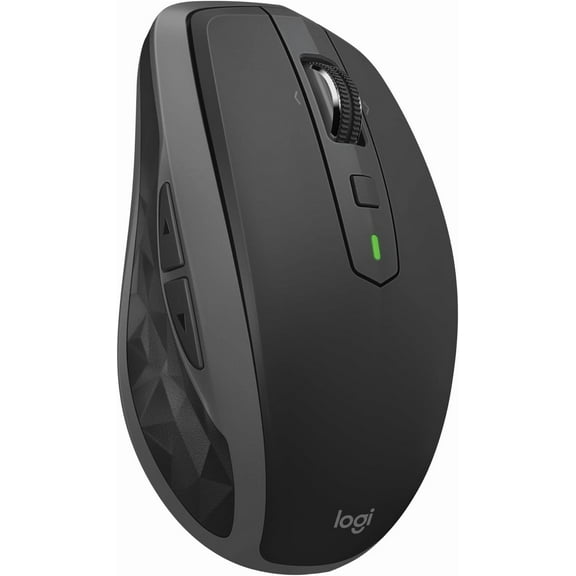 MX Anywhere 2S Bluetooth Edition Compact Wireless Mouse, No USB Receiver - Use On Any Surface, Hyper-Fast Scrolling, Rechargeable, Control Up to 3 Mac and Windows Computers Laptops