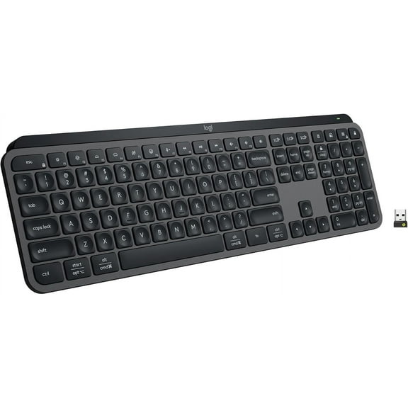 MX Keys S Wireless Keyboard, Low Profile, Fluid Precise Quiet Typing, Programmable Keys, Backlighting, Bluetooth, USB C Rechargeable, for Windows PC, Linux, Chrome, Mac - Graphite