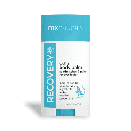 MX Naturals - Recovery Body Balm, Cooling Pain Relief Balm, Topical Pain Relief for Knee Pain, Muscle & Joint Pain, All-Natural Pain Rub with Arnica, Menthol, & Peppermint, Non-Staining, 2.5 Oz