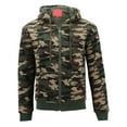 thumbnail image 1 of MX USA Men's Army Camo Zip Up Sherpa Hoodie Fleece Hunting Sweater Jacket (Full Camo, XL), 1 of 4