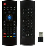 MX3 Air Mouse Remote with Keyboard 2.4G Mini Wireless Keyboard Air Mouse Combos IR Learning Remote Control for Android TV Box Raspberry Pi, Smart TV Remote Mouse