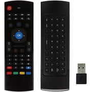 MX3 Air Mouse Remote with Keyboard 2.4G Mini Wireless Keyboard Air Mouse Combos IR Learning Remote Control for Android TV Box Raspberry Pi, Smart TV Remote Mouse