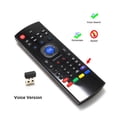 thumbnail image 1 of MX3 Backlit Voice Air Mouse Remote Control Mini Keyboard 2.4G Wireless Gyroscope IR Learning for Android TV Box PC Projector (With Mic No Backlit), 1 of 7