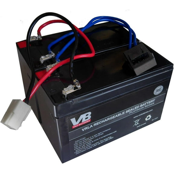 MX350 9 ah High Capacity  Battery Replacement - Includes Wiring Harness (9 ah HIGH capacity - 24 volt system) by Vici Battery