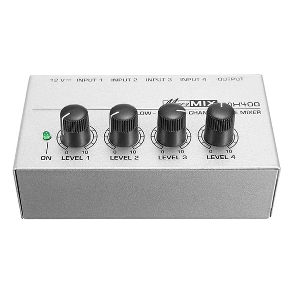 MX400 Au-dio Mixer Mono Micro Mix Professional 4 Channel Analog Family Mini Portable Compact Sound Adapter for DJ KTV ,Precision Control