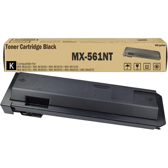 MX561 MX-561NT Black Toner Cartridge Replacement for Sharp MX-M2630 M3050 M3070 M3550 M3570 M4050 M5050 M6050 M6070 Printer