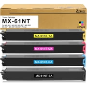 MX61NT MX-61NT Toner Cartridge High Yield Compatible for Sharp MX-2651 MX-3051 MX-3071 MX-3551 MX-3571 MX-4051 MX-4071 PrintersMX-61NTBA MX-61NTCA MX-61NTMA MX-61NTYA