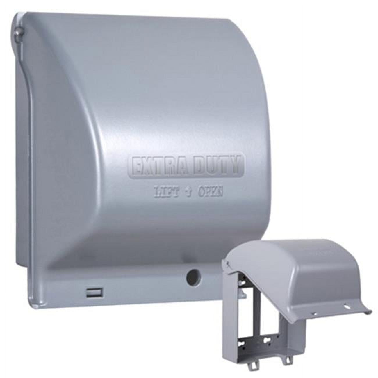 MX6200 Gray 2 Gang Metal Outlet Cover