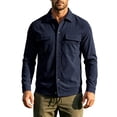 thumbnail image 1 of MXALUOB Men's Corduroy Jackets Button Front Work Jacket with Flap Pockets Long Sleeve Textured Overshirt Regular Fit Casual Workwear, 1 of 6