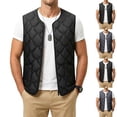 thumbnail image 1 of MXALUOB Men's Outerwear Vests Diamond Quilted Lightweight Puffer Vest with Pocket Full Zip Sleeveless Jackets for Fall Winter Daily Wear, 1 of 7