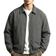 thumbnail image 1 of MXALUOB Men's Plaid Shirt Jackets Zip Up Checkered Elastic Cuff Fashion Jacket with Collared Lightweight Casual Tops Classic Fall Outerwear, 1 of 6