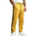 thumbnail image 1 of MXALUOB Men's Track Pants Side Striped Athletic Open Bottom Trousers Drawstring Elastic Waist Straight Leg Fashion Pant for Training Gym, 1 of 5