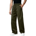 thumbnail image 1 of MXALUOB Men's Wide Leg Sweatpants Open Bottom Straight Leg Drawstring Fashion Pants with Pockets Loose Fit Full Length Athletic Pant, 1 of 6