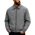 thumbnail image 1 of MXALUOB Plaid Shirt Jackets for Men Checkered Zip Up Point Collar Jacket Elastic Cuff Gingham Loose Fit Stylish Jackets with Pockets, 1 of 6