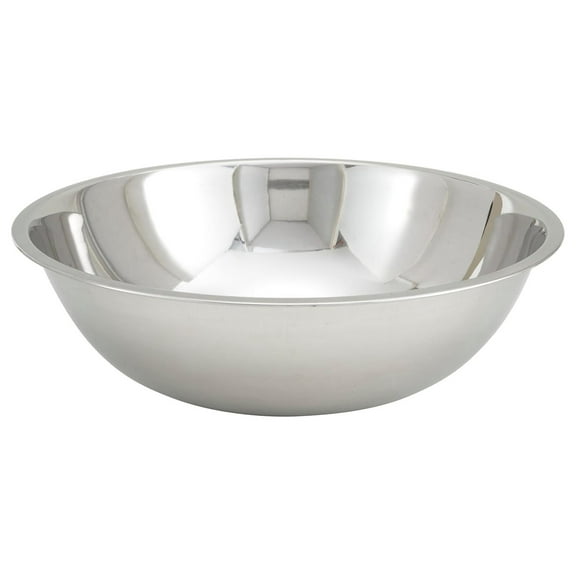 MXBT-1300Q Mixing Bowl 13 Quart, Silver Stainless Steel - Commercial Grade Kitchen Prep Bowl for Mixing, Straining, and Foodservice Use