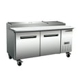 thumbnail image 1 of Maxx Cold Two-Door Refrigerated Pizza Prep Table, 70.8”W, 22 cu. ft. Storage Capacity, Equipped with (9) 4” Deep Pans and Cutting Board, in Stainless Steel (MXCPP70HC), 1 of 4