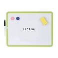 thumbnail image 1 of MXG Double-Sided White Board Dry Erase,12"x16" Green Small Whiteboard with Markers & Eraser,Portable Mini White Board for Coaches, Students, Kitchen, 1 of 10