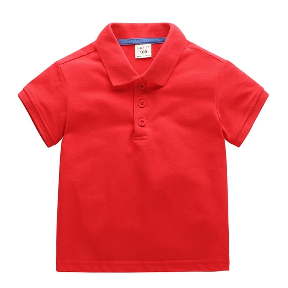 MXIEZI 1-10 Years Girls Boys Lapel Tees T-Shirts Summer Cotton Bottom Shirt for Kids Baby Unisex Short Sleeve Tops