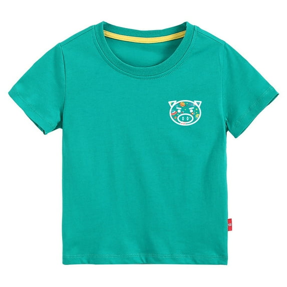 MXIEZI 1-10 Years Old Kids Baby T-Shirts Pullover Tops for Boys Cartoon Printing Tees Cotton Short-Sleeved T-Shirts for Toddlers Soft and Breathable Summer Casual Wear