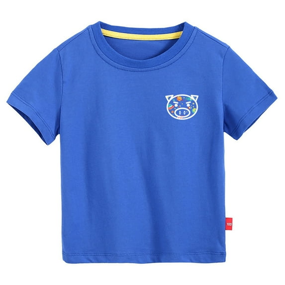 MXIEZI 1-10 Years Old Kids Baby T-Shirts Pullover Tops for Boys Cartoon Printing Tees Cotton Short-Sleeved T-Shirts for Toddlers Soft and Breathable Summer Casual Wear