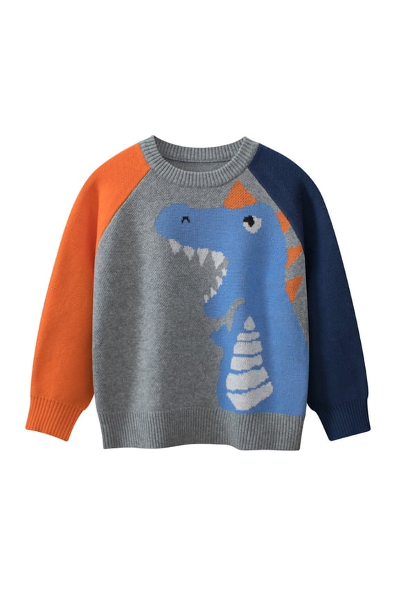 1-9 Years old Baby Boys Knitted Sweaters Jacket Spring Long Sleeve Warm Jumper for Toddler Kids Cartoon Patterns Pullover Tops for Boys