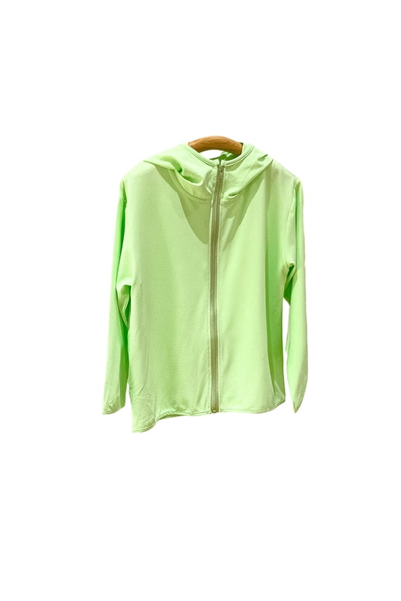 2-12 Years Boys Girls Silk Sun Protection Hoodie T-Shirt for Toddler Kids Summer Running Hiking Shirt Zip Jacket Long Sleeve Sun Shirt
