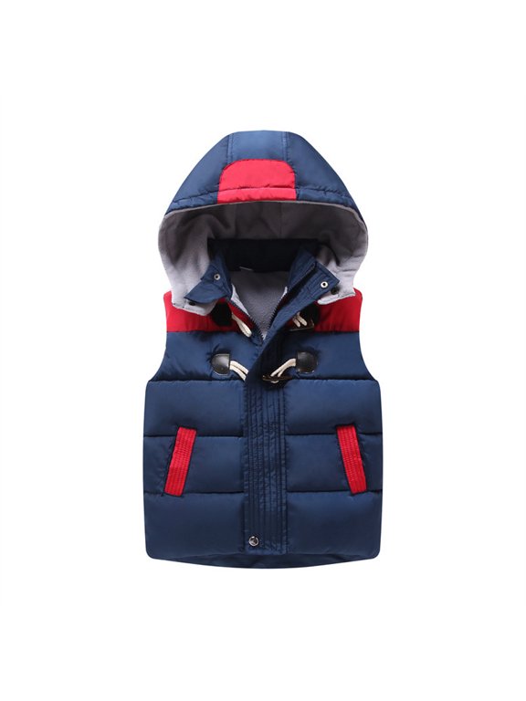 3-12T Kids Toddler Boys Girls Puffer Down Vest Baby Sleeveless Thick Jacket Waistcoat Zip up Cardigan Fleece Vest
