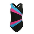 thumbnail image 1 of MXIEZI 3-14 Years Girls Gymnastics Leotards Teen Kids Stripe Print Practice Costumes Toddler Spring Summer Dancewear, 1 of 9
