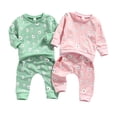 thumbnail image 1 of LYMAYTER Infant Underwear Outfits 2PCS Fall Winter Newborn Printed T-Shirt Tops + Elastic Waist Pants Set for 3-24 Months, 1 of 9