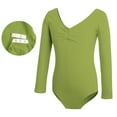thumbnail image 1 of MXIEZI 5-16T Girls Summer Open Crotch Dance Outfit Gymnastics Leotards for Kids Toddler Cotton Practice Clothing Long-Sleeved Biketards for Girls, 1 of 7