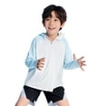 thumbnail image 1 of MXIEZI 6-13 Years Boys Girls Hooded Sun Protection Jacket for Kids Teen Colour Blocking Toddler Sun Shirt UV Protection Sunsuits UPF 50+ Outdoor Rashguard, 1 of 9