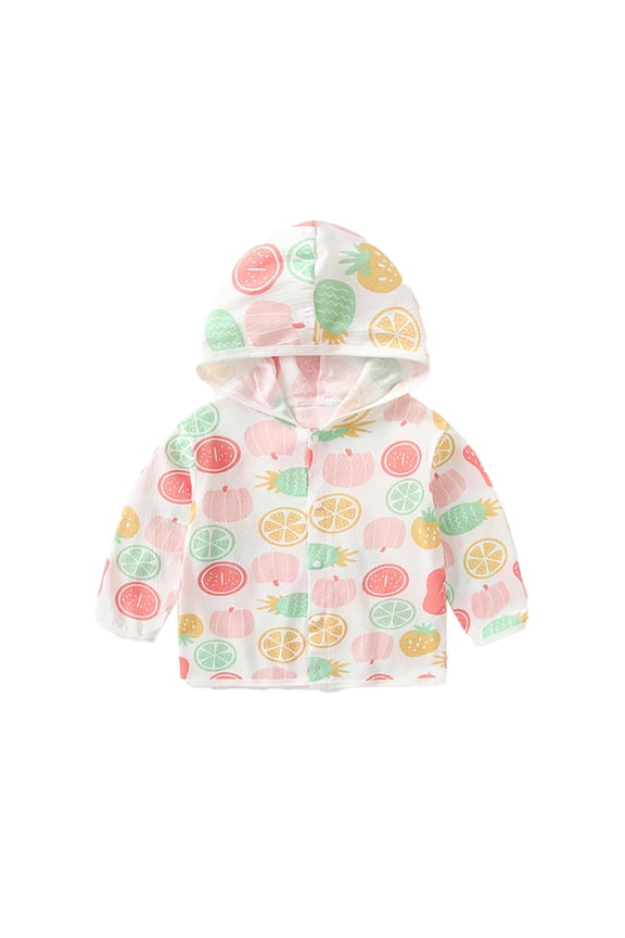 6-24 Months Baby Boys Girls Sun Protection Jacket Sun Shirt Coat for Infant Summer UPF 50+ Sunsuits Ice Silk Air Conditioning Shirt Hooded Rashguard Jacket for Toddler Baby