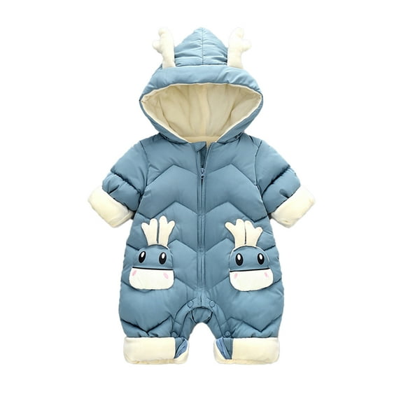 MXIEZI 6-24 Months Newborn Baby Girls Boys Cartoon Jumpsuits Infant Fall Winter Cotton Onesies Bodysuit