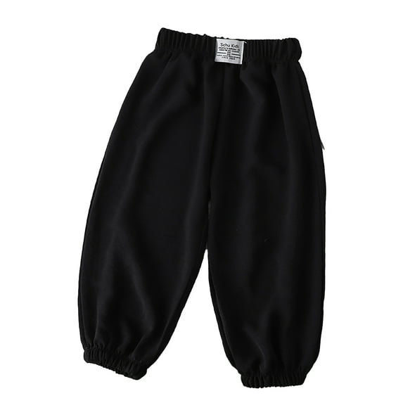 MXIEZI 6 M-10T Kids Summer Pants for Boys Girls Solid Colour Wide-Legged Trousers with Drawstring Unisex Anti-Mosquito Bloomers Pants for Infant Toddler