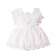 thumbnail image 1 of MXIEZI 6M - 6T Girls Lace Dress Short Sleeve Tulle Princess Dresses Toddler Summer Ruffle Party Gowns Sundress for Baby Kids, 1 of 9