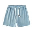 thumbnail image 1 of MXIEZI Baby Boys Girls Cotton Shorts Infant Summer Cotton Linen Shorts for 1M-6 Years Old Toddler Kids Elastic Waist Shorts, 1 of 8