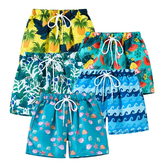 MXIEZI Baby Boys Girls Print Shorts Pants Kids Summer Beach Pants 2-8 Years Toddler Short Baby New Fashion Soft Comfy Thin Shorts Pants