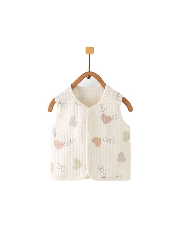 Baby Girls Cotton Vest Infant Newborn Boys Warm Sleeveless Jacket Spring Winter Waistcoat 0-3T