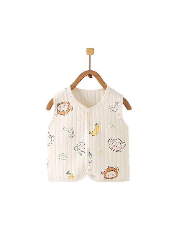Baby Girls Cotton Vest Infant Newborn Boys Warm Sleeveless Jacket Spring Winter Waistcoat 0-3T
