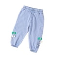 thumbnail image 1 of MXIEZI Baby Girls Denim Pants Summer Anti-Mosquito Lantern Trousers 1-6 Years old Toddler Jeans Pants, 1 of 9