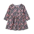 thumbnail image 1 of MXIEZI Baby Girls Long Sleeve Printed Dress Newborn Spring Fall Casual Cute Princess Dress for Kids Girls 6 Months - 6 Years, 1 of 7