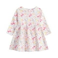 thumbnail image 1 of MXIEZI Baby Girls Long Sleeve Printed Dress Newborn Spring Fall Casual Cute Princess Dress for Kids Girls 6 Months - 6 Years, 1 of 7