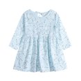 thumbnail image 1 of MXIEZI Baby Girls Print Princess Dress Spring Fall Long Sleeve Dresses Clothing Clothes for Toddler Girls 1-6 Years Old, 1 of 9