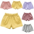 thumbnail image 1 of MXIEZI Baby Girls Shorts Toddler Elastic Waist Short Pants 1-8 Years Kids Summer Casual Short Pants Athletic Cotton Adjustable Waist Shorts, 1 of 8