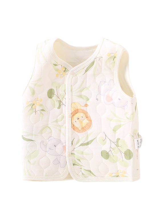 Baby Infant Unisex Cotton Vest Warm Sleeveless Jacket Spring Winter Waistcoat 0-3T