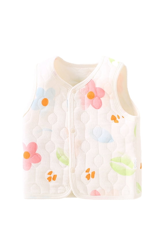 Baby Infant Unisex Cotton Vest Warm Sleeveless Jacket Spring Winter Waistcoat 0-3T