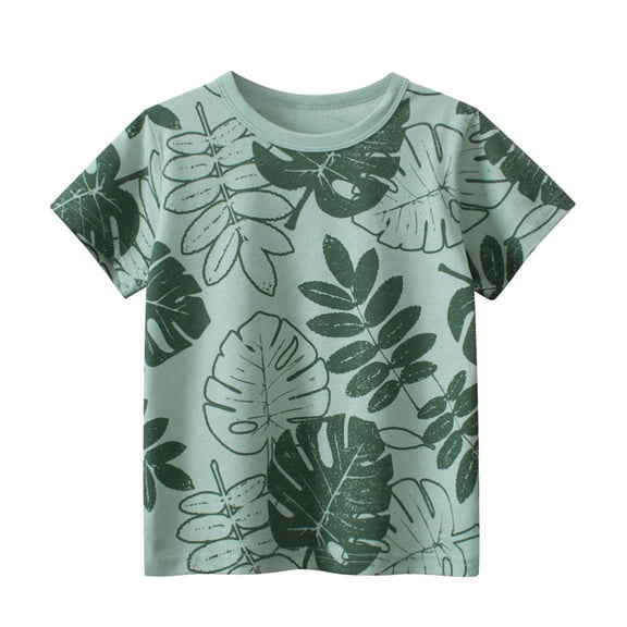 MXIEZI Baby Kids Crewneck T-Shirts for Boys Short Sleeve Cotton Summer Tees Comfortable and Breathable Tops for Toddler Boys 1-10 Years Casual and Stylish Shirts