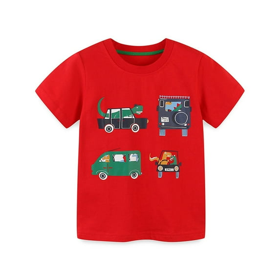 MXIEZI Baby Kids Crewneck T-Shirts for Boys Short Sleeve Cotton Summer Tees Comfortable and Breathable Tops for Toddler Boys 1-10 Years Casual and Stylish Shirts