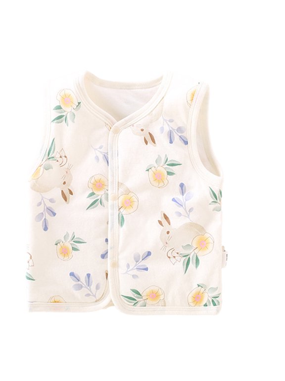Baby Newborn Boys Girls Cotton Vest Infant Warm Sleeveless Jacket Spring Winter Waistcoat 0-3T